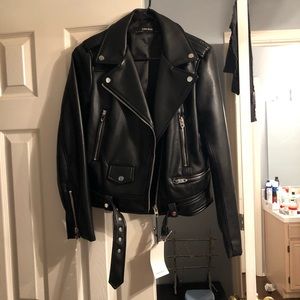 Zara faux leather jacket
